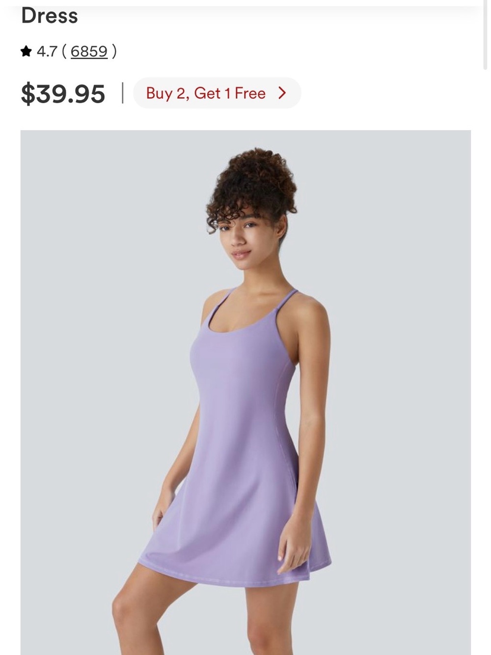 New Halara SoftlyZero™ Plush Backless Active Dress Size L - Picture 4 of 13